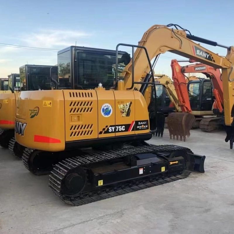 Gebraucht SANY Digger SY75 Gebraucht 7,5 Tonnen kleiner Mini Crawler Bagger