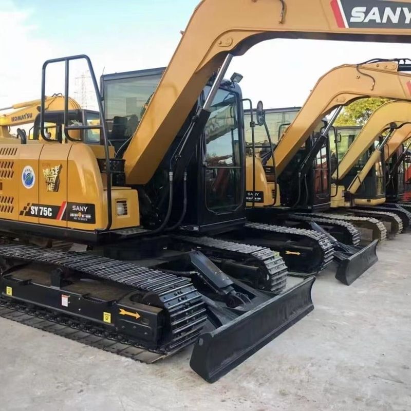 Gebraucht SANY Digger SY75 Gebraucht 7,5 Tonnen kleiner Mini Crawler Bagger