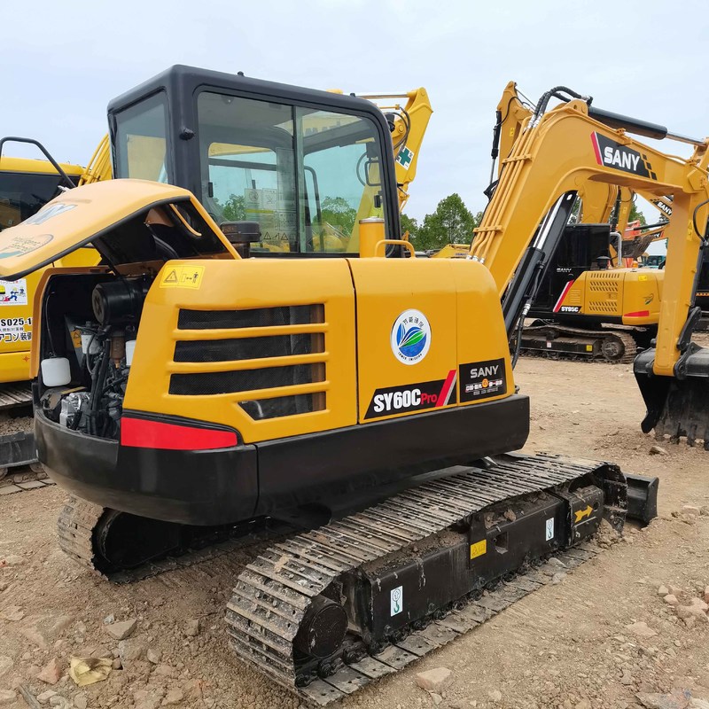 Gebraucht SANY Digger SY60 Gebraucht 6 Tonnen Kleinstart Mini Crawler Bagger 36kw
