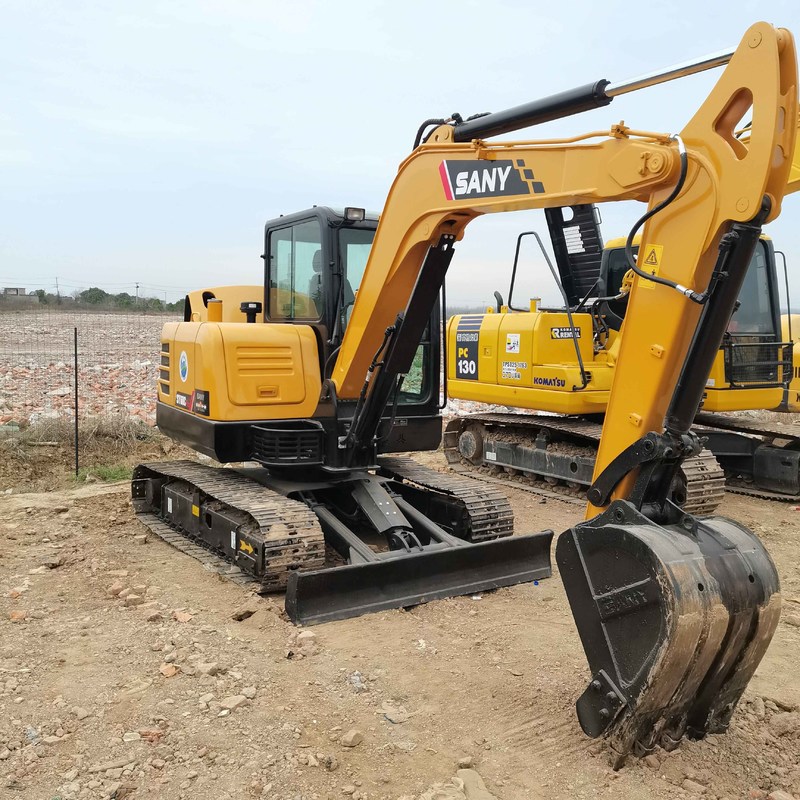 Gebraucht SANY Digger SY60 Gebraucht 6 Tonnen Kleinstart Mini Crawler Bagger 36kw